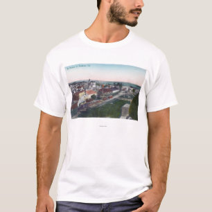 Camiseta Ideia aérea de uma parcela de CityModesto, CA