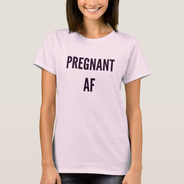 Camiseta Ideia AF grávido do presente do dia das mães (Frente)