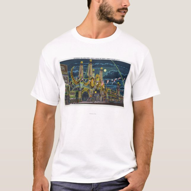 Camiseta Ideia da avenida do surf da entrada de Luna Park (Frente)