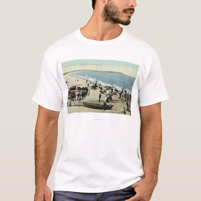 Camiseta Ideia da cabeça da praia e da argila (Frente)