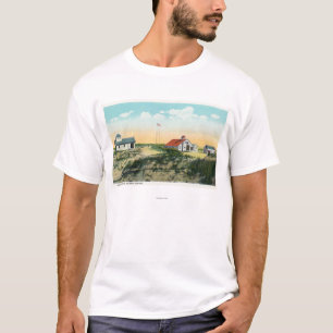 Camiseta Ideia da estação da guarda costeira do ponto da
