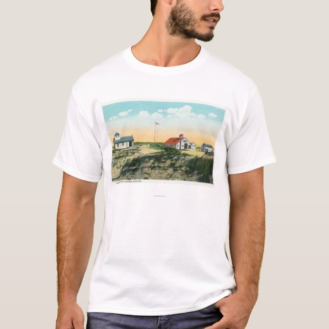 Camiseta Ideia da estação da guarda costeira do ponto da (Frente)