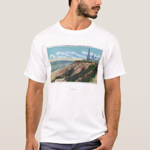 Camiseta Ideia da estação sem fio dos E.U., montanhas