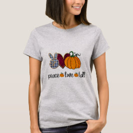 Camiseta ideia da queda do amor pela paz para o halloween