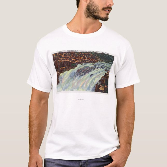 Camiseta Ideia das quedas de salto Salmon da bacia de (Frente)