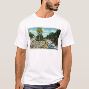 Camiseta Ideia das quedas mais baixas do rio de Ammonoosuc