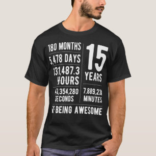 Camiseta Ideia De Aniversário De 15 Para Meninas Engraçad