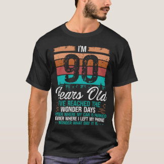 Camiseta Ideia de aniversário de 90 anos Aniversários Retro