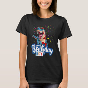Camiseta Ideia De Aniversário De Dinossauro Para Crianças E