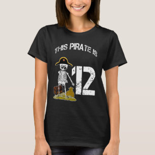 Camiseta Ideia de aniversário para pirata de esqueleto para