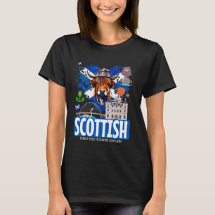 Camiseta Ideia de bandeira escocesa para mulheres e bandeir