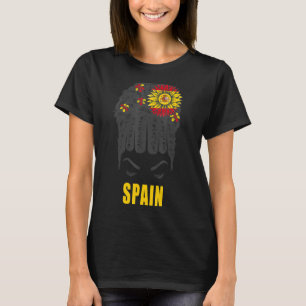 Camiseta Ideia De Bandeira Espanhola Para Mulheres e Crianç