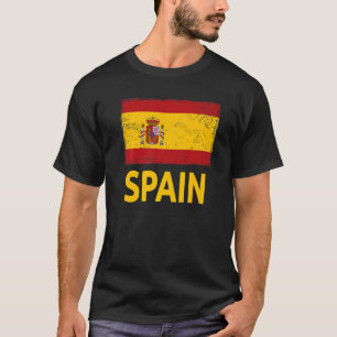 Camiseta Idéia de Bandeira Espanhola para Mulheres e Crianç