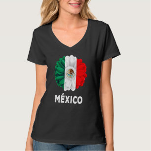Camiseta Ideia de Bandeira Mexicana Para Mujeres & Dahlia