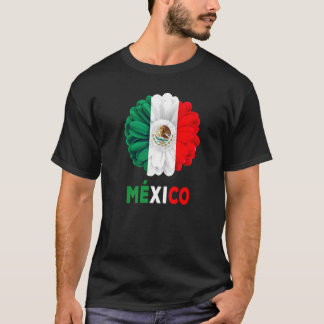 Camiseta Ideia de Bandeira Mexicana Para Mujeres & Dahlia