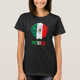 Camiseta Ideia de Bandeira Mexicana Para Mujeres & Dahlia