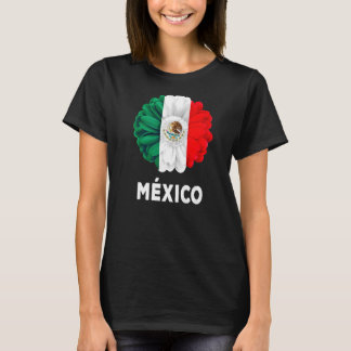 Camiseta Ideia de Bandeira Mexicana Para Mujeres & Dahlia