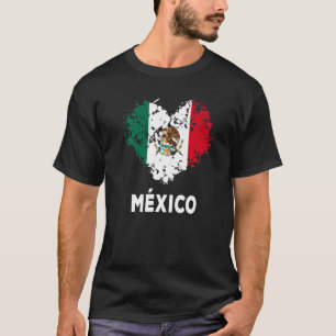 Camiseta Ideia de Bandeira Mexicana Para Mujeres e México