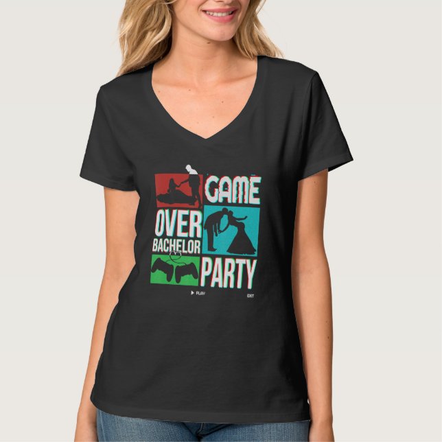 Camiseta Ideia de casamento de despedida de solteiro Game O (Frente)