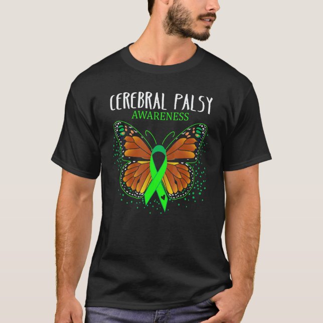 Camiseta Ideia de design de borboleta para conscientização  (Frente)
