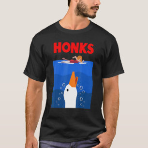 Camiseta Ideia de meme de ganso Honk Pato galinha
