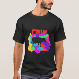 Camiseta Idéia de mosaico de vaca animal