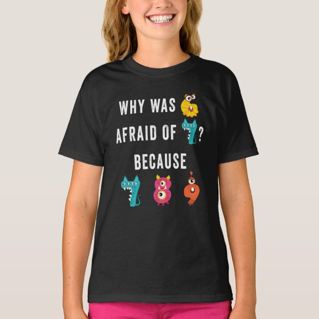 Camiseta Ideia de Números para Crianças - Números de Monstr (Frente)