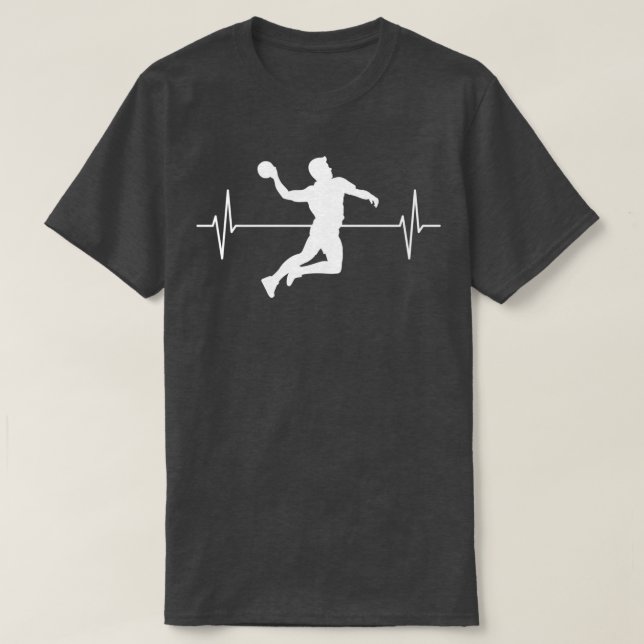 Camiseta Ideia de Oferta de Linha ECG do Jogador de Andebol (Frente do Design)