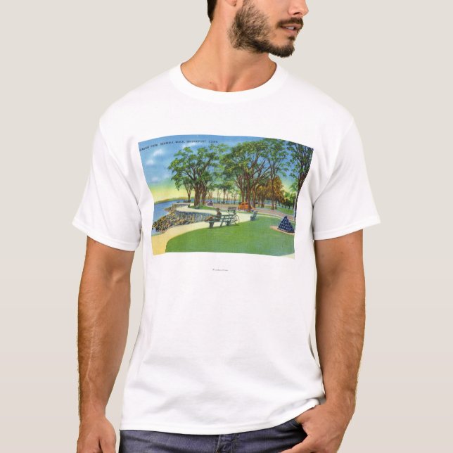Camiseta Ideia de parque de beira-mar da caminhada da (Frente)