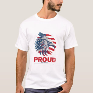 Camiseta Ideia de presente Águia Patriótica Bandeira Americ