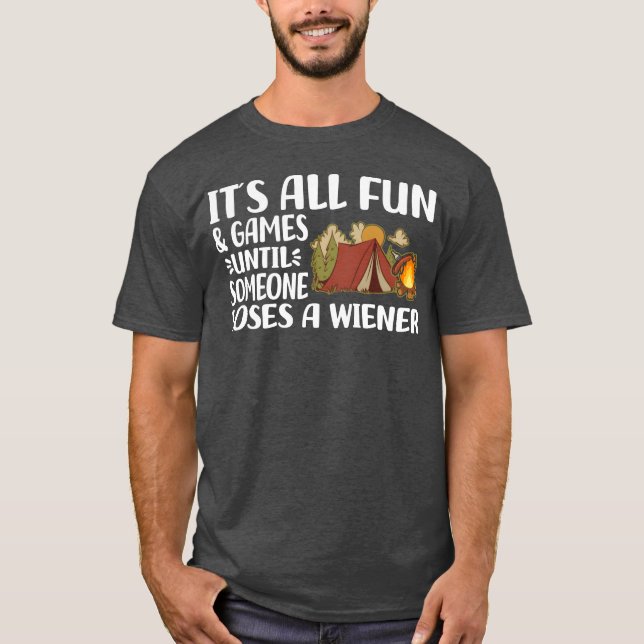 Camiseta Ideia de Presente de Acampamento Férias de Acampam (Frente)