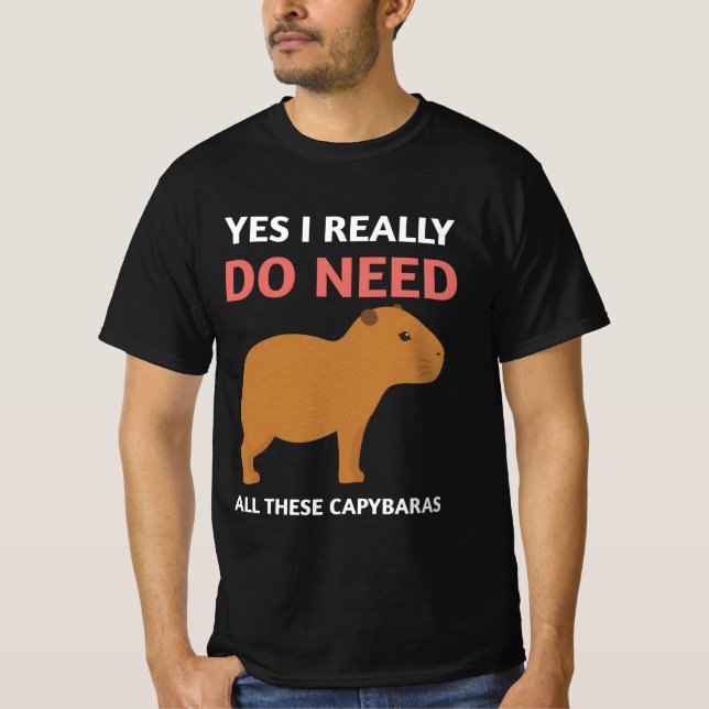 Camiseta Ideia de presente de amante de arte animal de Capy (Frente)