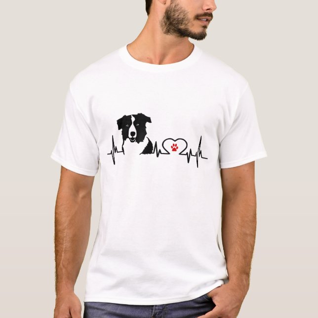 Camiseta Ideia de Presente de Linha Coral de Pulso de Colli (Frente)