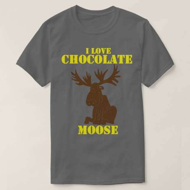 Camiseta Ideia de presente de Moose Chocolate para lov de c (Frente do Design)