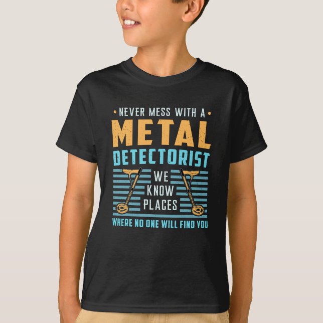 Camiseta Ideia de Presente do Detector Detector de Detecção (Frente)