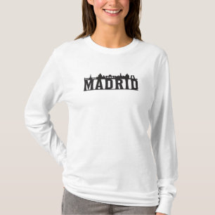 Camiseta Ideia de Presente na Cidade de Madrid, Espanha Sky