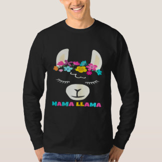Camiseta Ideia de Presente para Mulheres Mamãe Lhama Amante