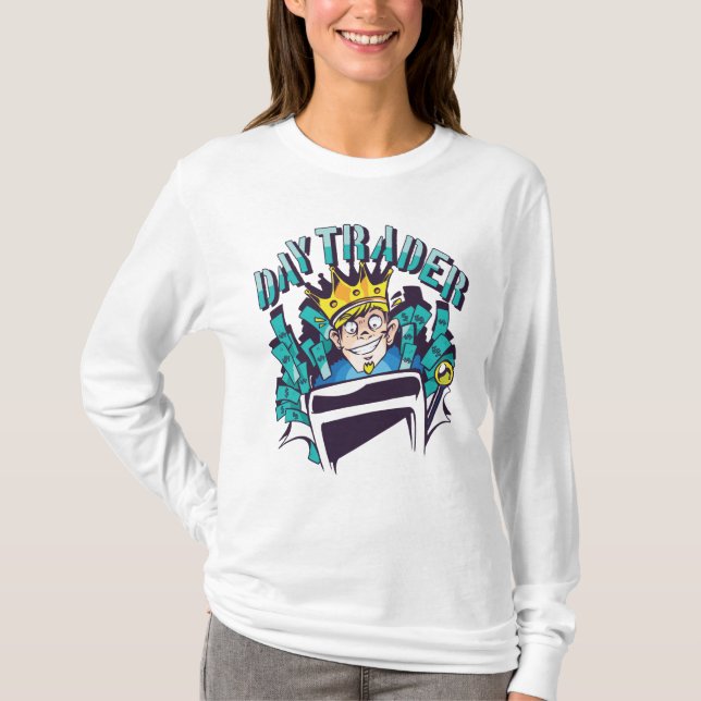 Camiseta Ideia de Presente para Negociantes Intradiários (Frente)
