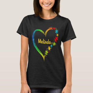 Camiseta ideia de quebra-cabeça do coração da conscientizaç