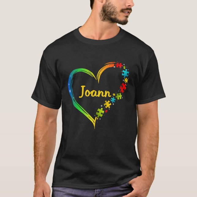 Camiseta ideia de quebra-cabeça do coração da conscientizaç (Frente)