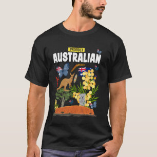 Camiseta Ideia de Roupa com Bandeira Australiana para Mulhe