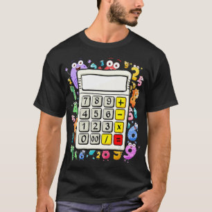 Camiseta Ideia De Traje De Calculadora Para Crianças Matemá