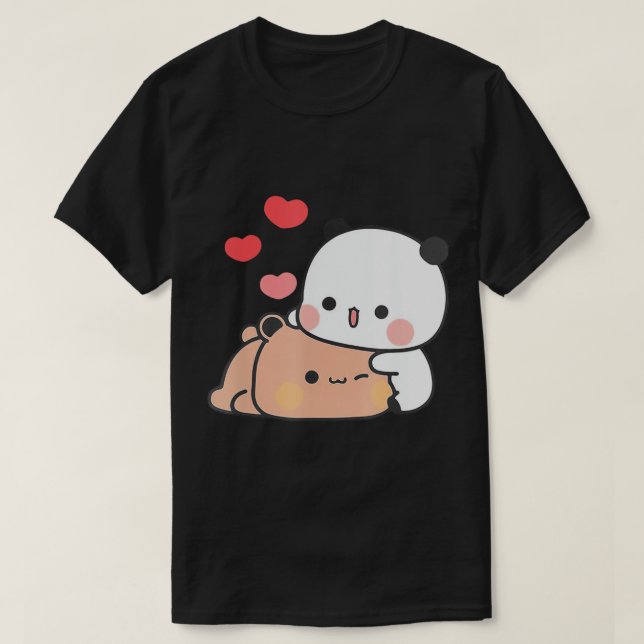 Camiseta Ideia divertida do Dia de os namorados Panda Bear  (Frente do Design)
