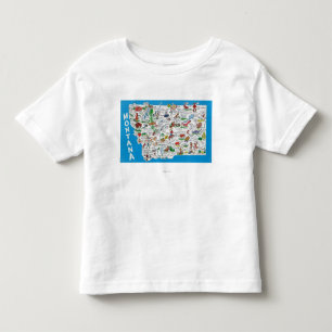 Camiseta Ideia do estado com desenhos animados, pontos