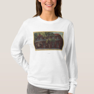 Camiseta Ideia do hotel de Fallon & do teatro velhos (1860)