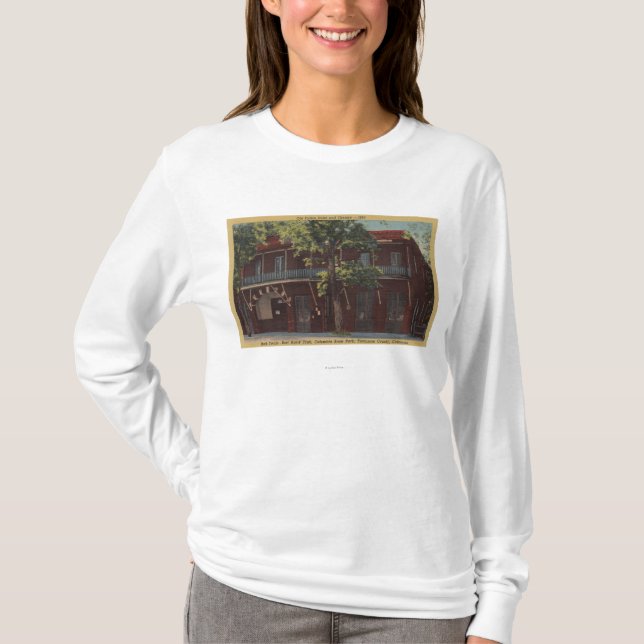 Camiseta Ideia do hotel de Fallon & do teatro velhos (1860) (Frente)