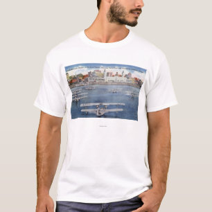 Camiseta Ideia do porto de Portland do mercado público