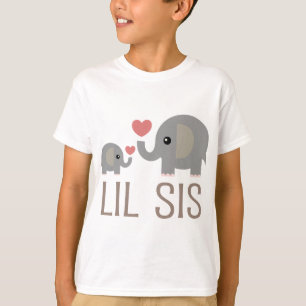 Camiseta Ideia do presente do elefante do Sis de Lil