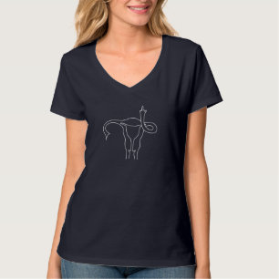 Camiseta Ideia do Presente do Útero do Dedo Médio de Escolh