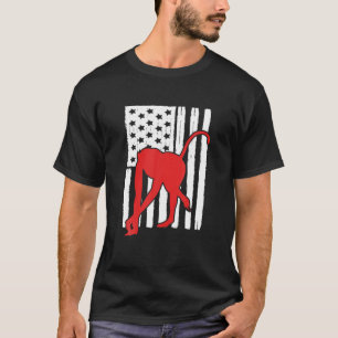 Camiseta Ideia Do Tema Do Macaco Bandeira Americano Para Pr